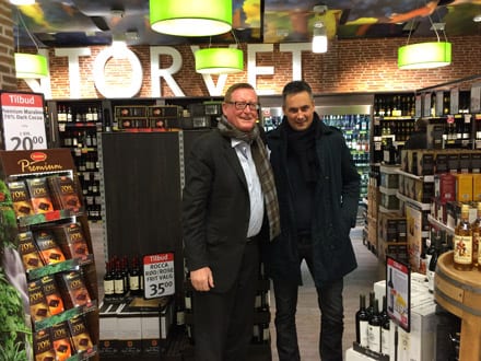 Wine store visit - John and Morten from AMKA Randers Denmark
