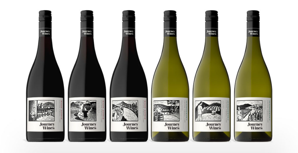 Journey Wines Wine Label Design