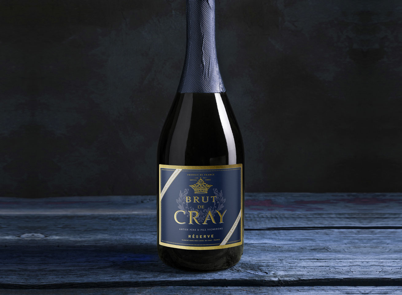 Wine Label Design Brut de Cray